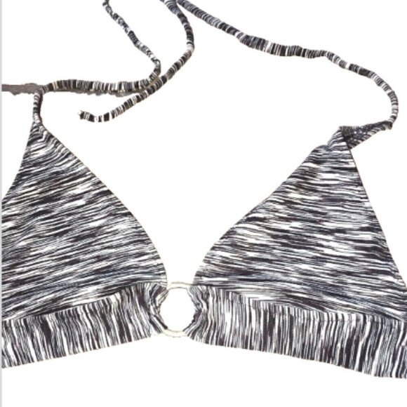 Urban Outfitter Halter Bikini Top Silver Loop, Many ways to wear S, NEW - Picture 2 of 3